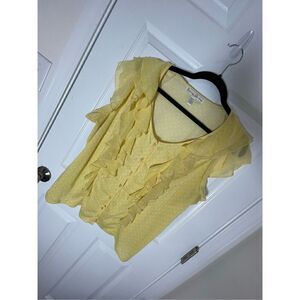 French Laundry women’s sleeveless blouse yellow 14/16